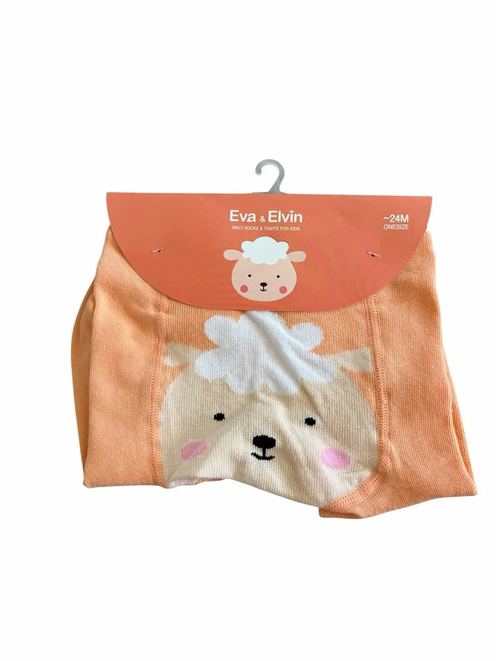 Eva & Elvin Everyday Socks & Tights for Kids Sheep Orange ~24M